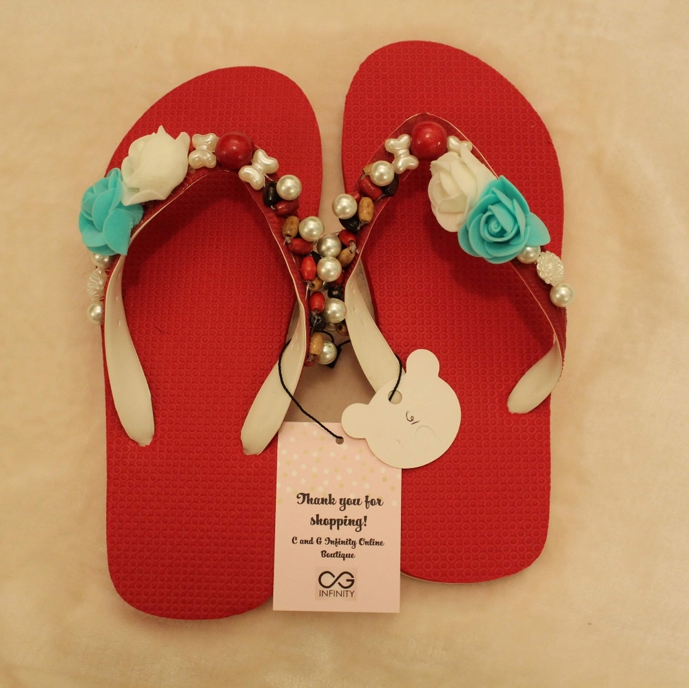 Hand Decorated Flipflops